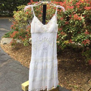 Sue Wong Embroider Lace Flare Skirt Dress